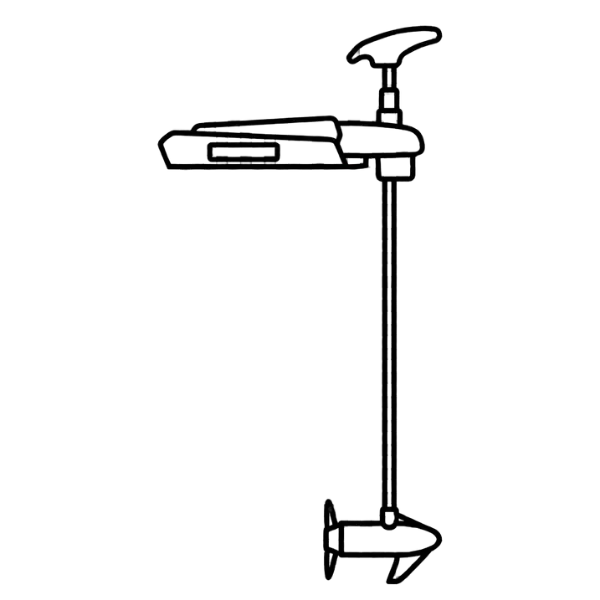 Illustration of a fishing rod with reel and lure on a white background